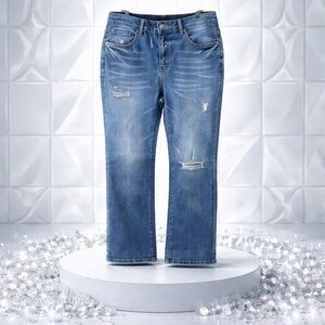 Classic Blue Distressed Women's Jeans